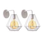 Kit 2 Arandelas Interno Aramado Cristal 24cm Decorações