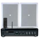 Kit 2 Arandelas Jbl de Embutir Teto Som Ambiente Apartamento + Amplificador Bluetooth Usb Tv