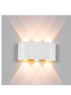 Kit 2 Arandelas Meia Lua SLBD 6 LED 2 Focus Branco 3.000 K Branco Quente