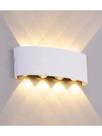 Kit 2 Arandelas Meia Lua SLBD 8 LED 2 Focus Branco 3.000 K Branco Quente