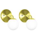 Kit 2 Arandelas Orby Bolinha Dourado