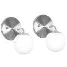 Kit 2 Arandelas Orby Bolinha Escovado