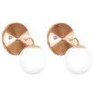 Kit 2 Arandelas Orby Bolinha New Cobre