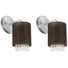 Kit 2 Arandelas Redonda Cganza Linda Marrom