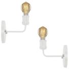Kit 2 Arandelas Tubo Cilindro Gourmet Nordic Alumínio Branco