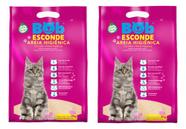 Kit 2 Areia Higiênica Bob Esconde 2kg Mandioca Neutra