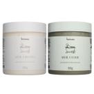 Kit 2 Argila Branca e Verde Natural Pele Corpo Via Aroma 300g