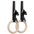 Kit 2 Argolas De Suspensão Olímpica Madeira Academia Fitness