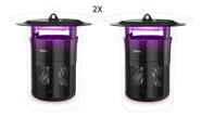 Kit 2 Armadilhas Violeds Mata Mosquito Pernilongo Led Uv 100m² De Proteção 127/220v