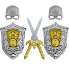 Kit 2 Armaduras Cavaleiro Medieval com Escudo e Espada e Máscara
