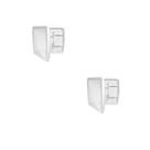 Kit 2 Armário Para Banheiro Multiuso Branco 36x32x9 Cm