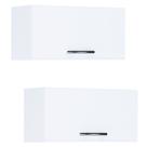 Kit 2 Armários Aéreos 60cm 1 Porta Branco - AJL Móveis