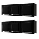 Kit 2 Armários Aéreos Itatiaia Rose 105cm Aço com 3 Portas Cozinha Moderna