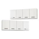 Kit 2 Armários Aéreos Panamá 4 Portas 160cm Branco - Lumil Móveis