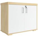 Kit 2 Armários Balcão Multiuso Escritório 2 Portas Atria Executiva A02 Carvalho Branco - Lyam Decor