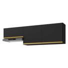 Kit 2 Armários De Cozinha Aéreos 3 Portas Preto/dourado Kit 2 Armários De Cozinha Aéreos 3 Portas Preto/dourado