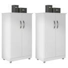 Kit 2 Armários Organizador Multi Rosana 2 Portas Branco