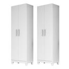 Kit 2 Armários Organizador Multiuso Íris 2 Portas Branco - Moval Kit 2 Armários Organizador Multiuso Íris 2 Portas Branco - Moval