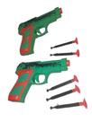 Kit 2 Arminhas de Brinquedo Pistolas de Dardos Plástico Verde