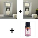 Kit 2 Aromatizadores Elétricos difusores de Tomada com 1 Essência Cheirinho para Casa e Ambientes em Geral