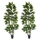 Kit 2 Arvore Brasileirinha Croton Artificial Grande Sem Vaso Decoração