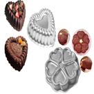 Kit 2 Assadeiras Forma de Bolo Coração Gomada + Forma de Bolo 5 Corações Vulcão
