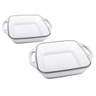 Kit 2 Assadeiras Quadradas 3,8L/2,5L Seletta Vidro Com Alça