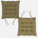 KIT 2 Assentos Almofadas Futon Cadeira Grande Cheia Decorativa Sofá Poltrona Cama Fita Para Amarrar 40x40cm