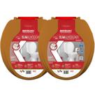 Kit 2 Assentos Tampa Banheiro Vaso Privada Bacia Sanitário Macio Acolchoado Almofadado Polipropileno Poliuretano Oval Universal Cores Variadas