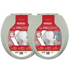 Kit 2 Assentos Tampa Banheiro Vaso Privada Bacia Sanitário Macio Acolchoado Almofadado Polipropileno Poliuretano Oval Universal Cores Variadas