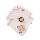 Kit 2 Babadores Bandana Impermeável Marfim Leão e Urso Bordados Zip Toys