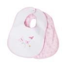 Kit 2 babadores bordado borboletas para bebê