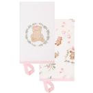 Kit 2 Babinhas Paninho de Boca Menina Ursinhos Bege -Hug