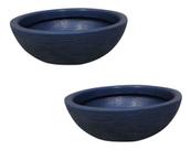 Kit 2 Bacias para Plantas Azul de Polietileno 32x11 cm