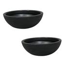 Kit 2 Bacias para Plantas Preto de Polietileno 32x11 cm