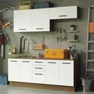 Kit 2 Balcões e 2 Armários Aéreos 200cm Rustic/branco