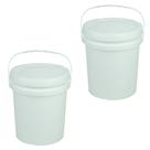 Kit 2 Balde Plástico Alimentício c/ Tampa e Alça 3,6L