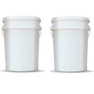 Kit 2 Baldes 24 Litros Branco Atóxico Alimentício c/ Tampa Lacre Hermética e Alça Plástica Kit 2 Baldes 24 Litros Branco Atóxico Alimentício c/ Tampa Lacre Hermética e Alça Plástica