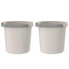 Kit 2 Baldes 8,5L Bico Direcionador e Alça Anatômica Flow Bege Ou Limpeza Lavanderia