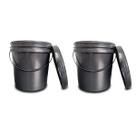 Kit 2 Baldes Baldinhos 3,6 Litros Recipiente Tampa Lacre Alça
