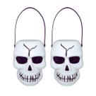 Kit 2 Baldes Caveira com Luz Colorida para Halloween Ideal para Doces e Decoração