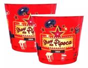Kit 2 Baldes De Pipoca Cinema Casa - 1,5 Litros