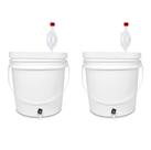 Kit 2 Baldes Fermentadores Fermentação 10 Litros Completo Alça Torneira Airlock