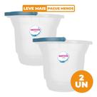 Kit 2 Baldes Plásticos Transparente com Alça 12L Hydrus Sanremo