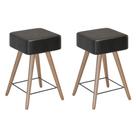 Kit 2 Banco Banqueta Rio Baixa 50cm material sintético - Salaone Kit 2 Banco Banqueta Rio Baixa 50cm material sintético - Salaone