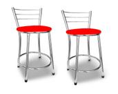 Kit 2 Banco Banquetas Baixa Cromada C/ Encosto Kit 2 Banco Banquetas Baixa Cromada C/ Encosto