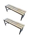 Kit 2 Banco Para Refeitorio Jardim E Vestiario resistente de aço na cor preto de 1.20m Kit 2 Banco Para Refeitorio Jardim E Vestiario resistente de aço na cor preto de 1.20m