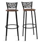 Kit 2 Bancos Altos Banquetas 80cm Eclipse Preta Ideal Cozinha Gourmet Balcão Ilha Área de Lazer Bar Itagold