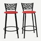 Kit 2 Bancos Banquetas 60cm Eclipse Preta Ideal Balcão Ilha Bistrô Bar Cozinha Bancada Área Gourmet Sorveteria