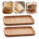 Kit 2 Bandeja de Bambu Petisqueira Multiuso Hire Lyor 20x10x1,5cm